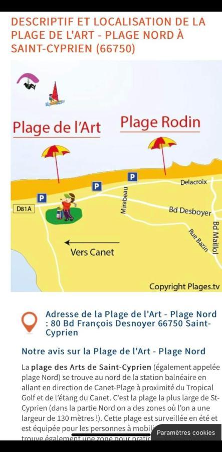 Appartement Saint Cyprien Plage Residence Les Mas De La Mer Buitenkant foto